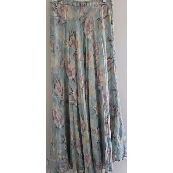 Sarah Arizona Reversible Maxi Skirt Whimsygoth Coquette Boho Floral Print Sz M - Picture 1 of 10
